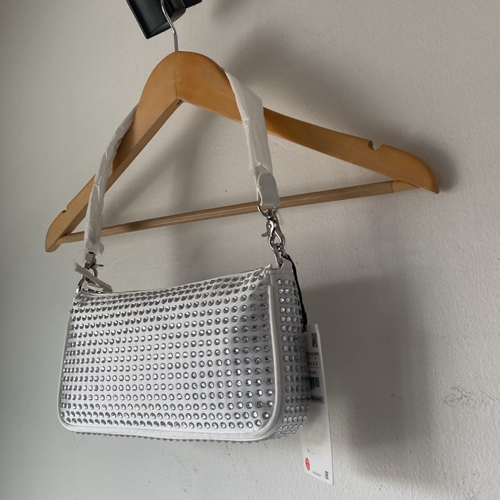 NWT Zara White Crystal Shoulder Bag - Picture 8 of 10